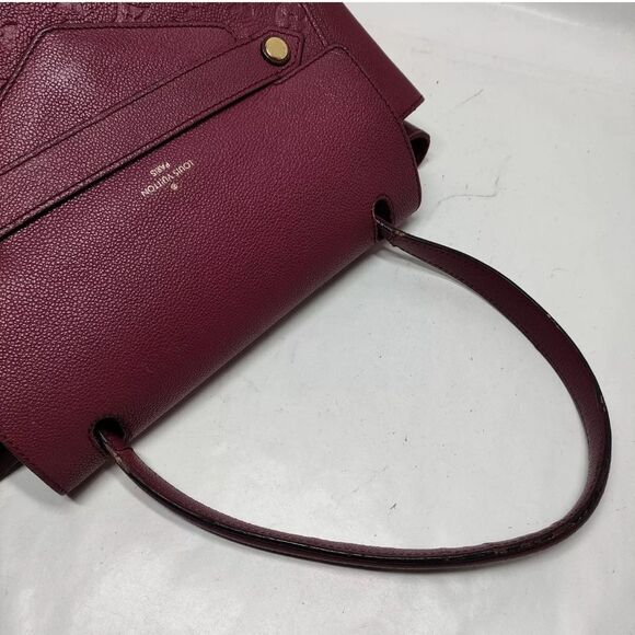 Auth Louis Vuitton Burgundy Monogram Empreinte Leather Trocadero Shoulder Bag NM - Picture 5 of 10
